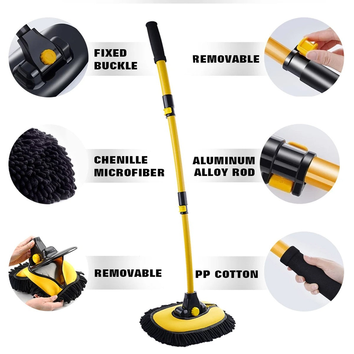 Telescopic Car Wash Brush with Long Handle – photo 5