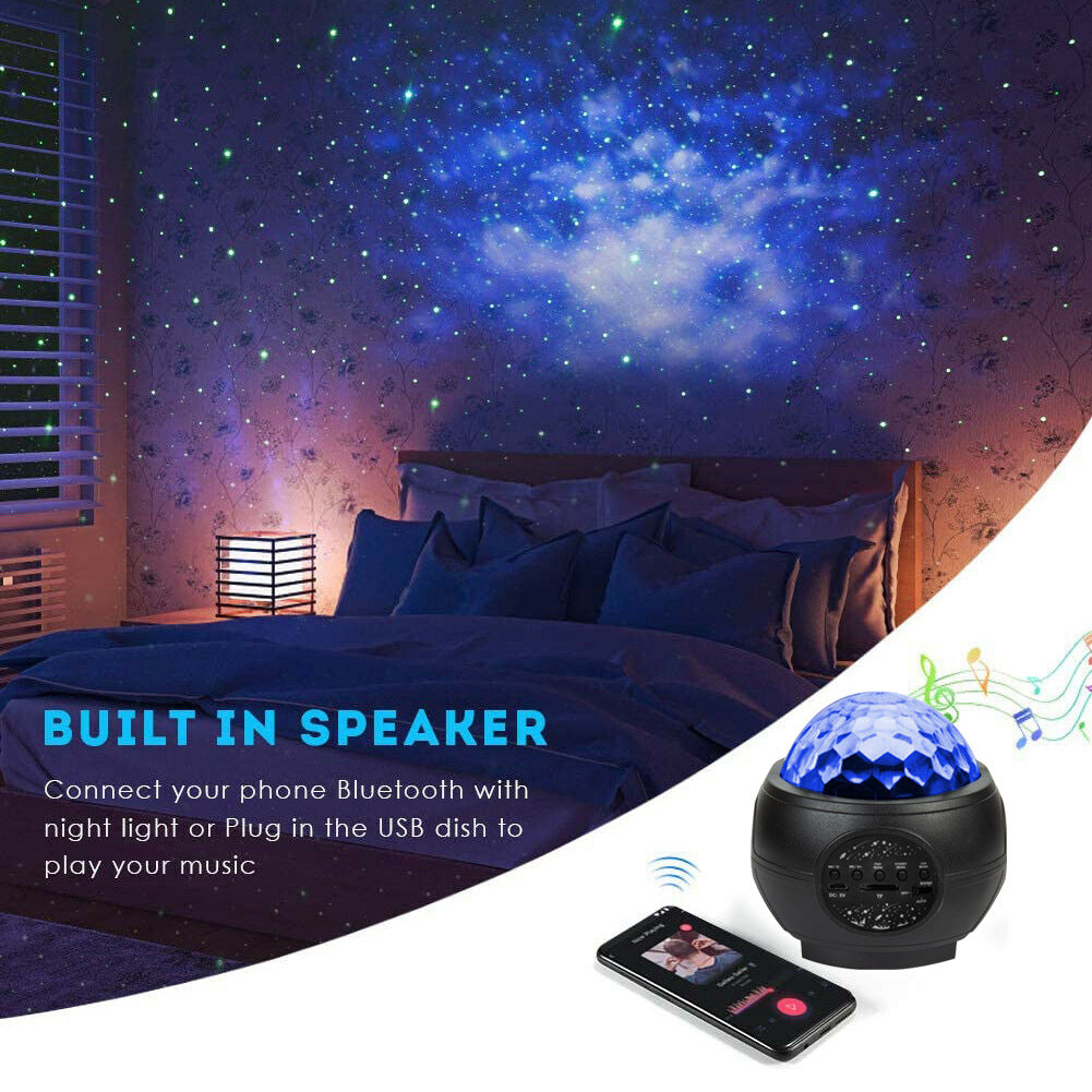 Galaxy Star & Ocean Wave Projector with Bluetooth Speaker – photo 2