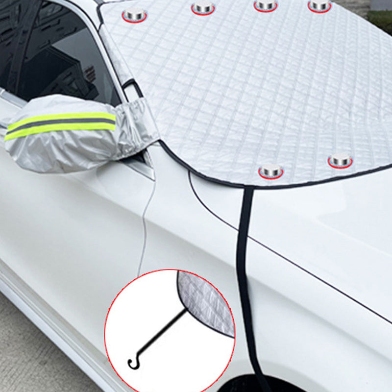 Frost cover fitted on a windscreen