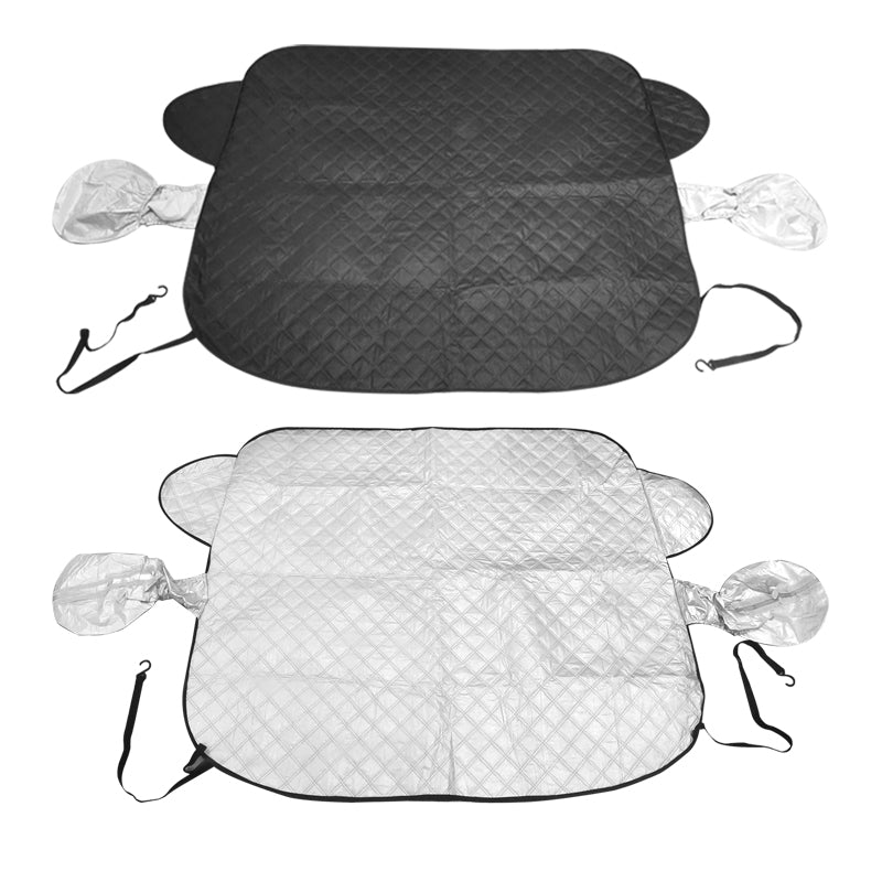 Both sides of the magnetic windscreen frost cover