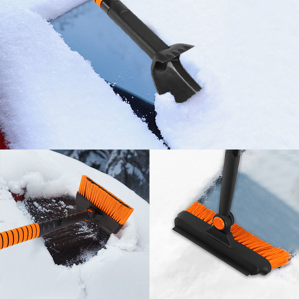 Scraping ice from a windscreen