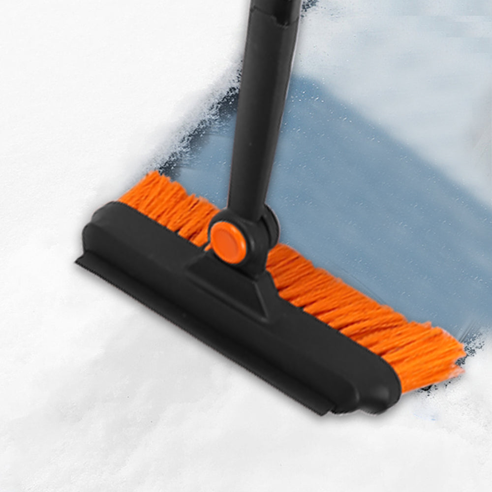 Brush head close-up in snow