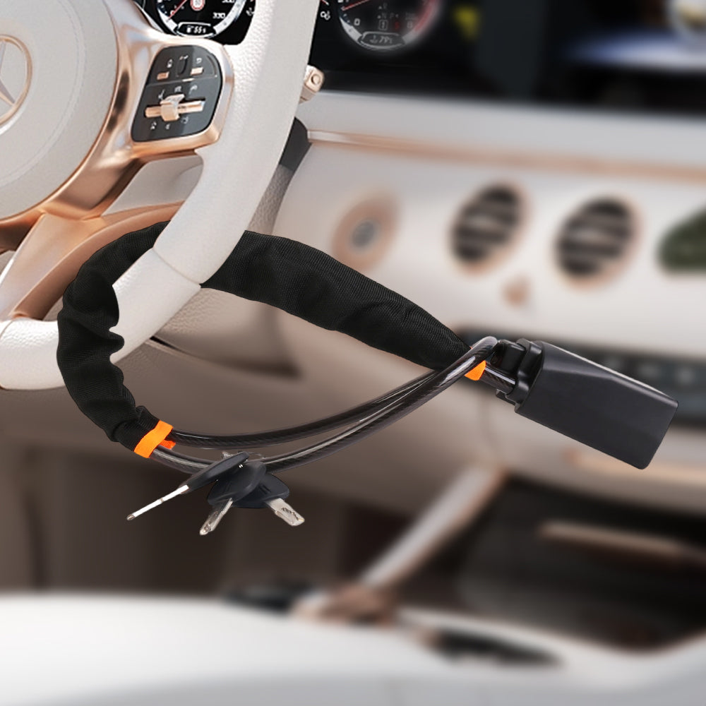 Lock fitted in a car