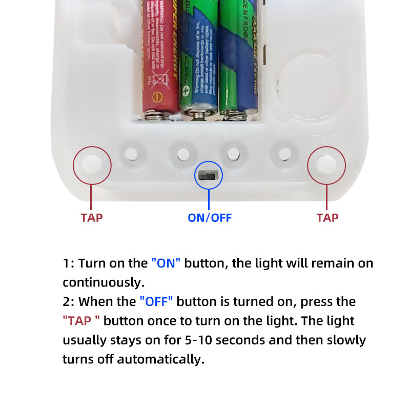 Battery compartment and light button