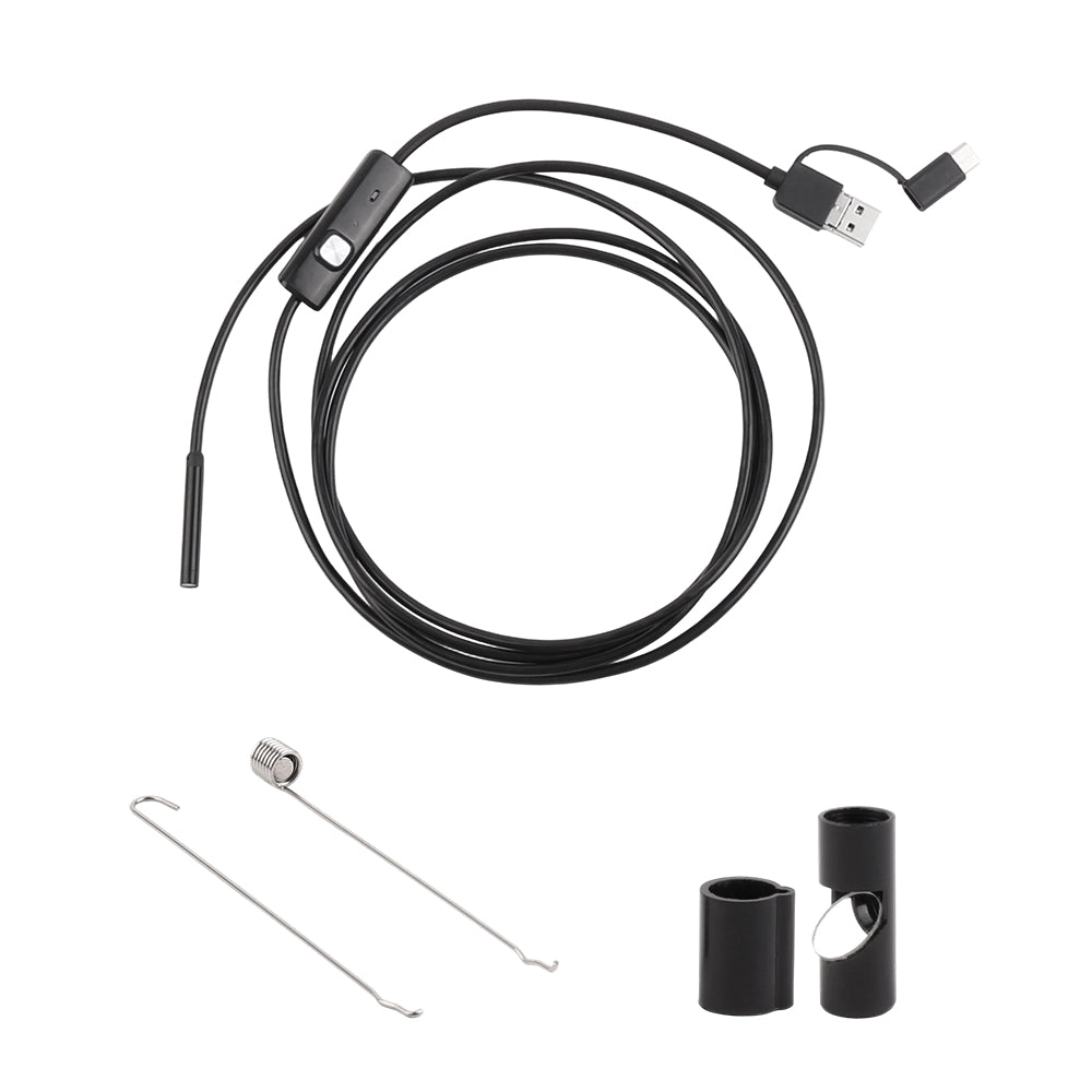 Endoscope with hook and side mirror