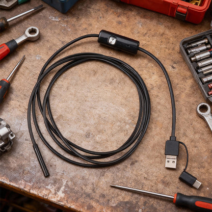 Endoscope on a workbench
