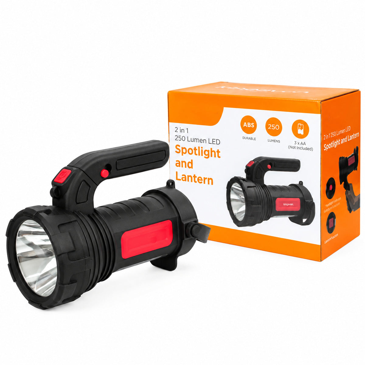 2-in-1 LED spotlight and lantern with box