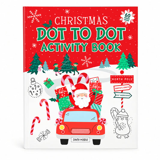 Christmas dot-to-dot activity book cover