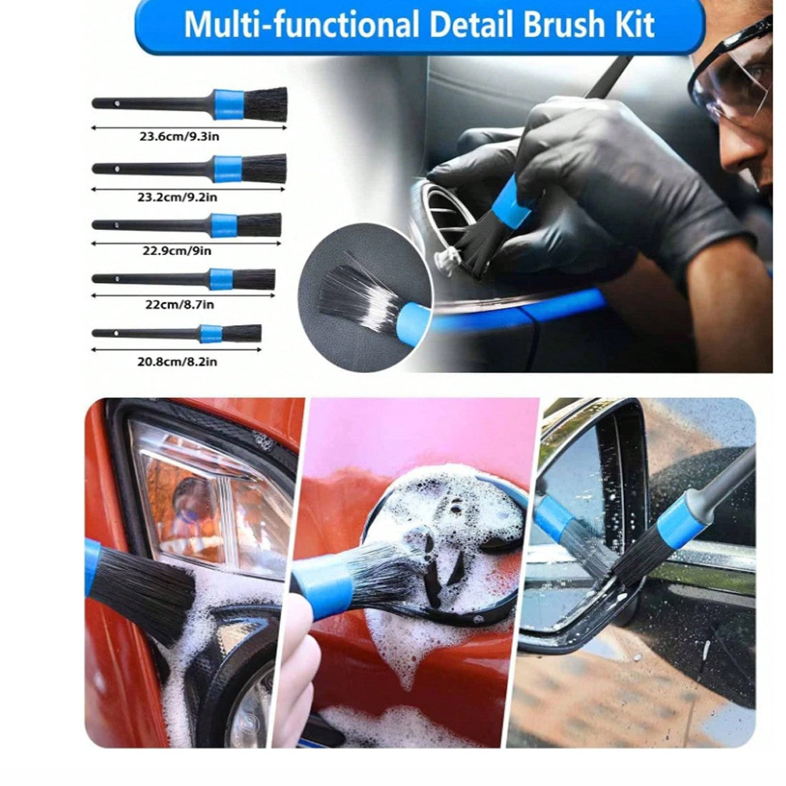18-Piece Car Detailing Brush & Duster Set – photo 4