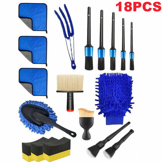 18-Piece Car Detailing Brush & Duster Set – photo 1