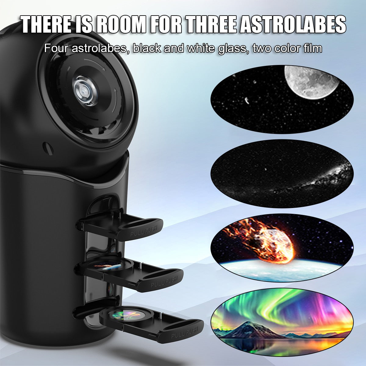 Rechargeable Planetarium Star Projector Lamp with 4 Slides
