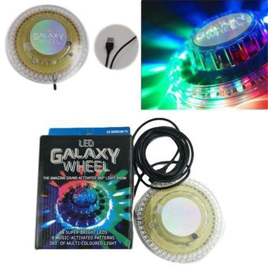 Galaxy Wheel 48-LED USB disco light with box
