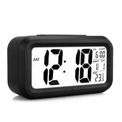 Black 5.3-inch digital alarm clock