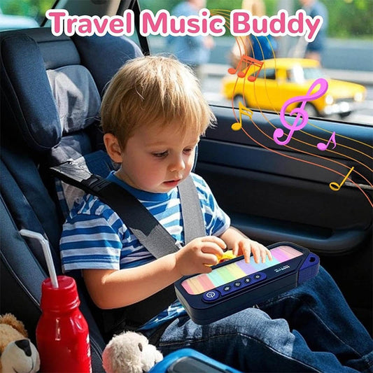 Kids light-up touch piano in dark purple