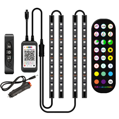 Car Interior Ambient LED Strip Lights – Remote & Music Sync – photo 3