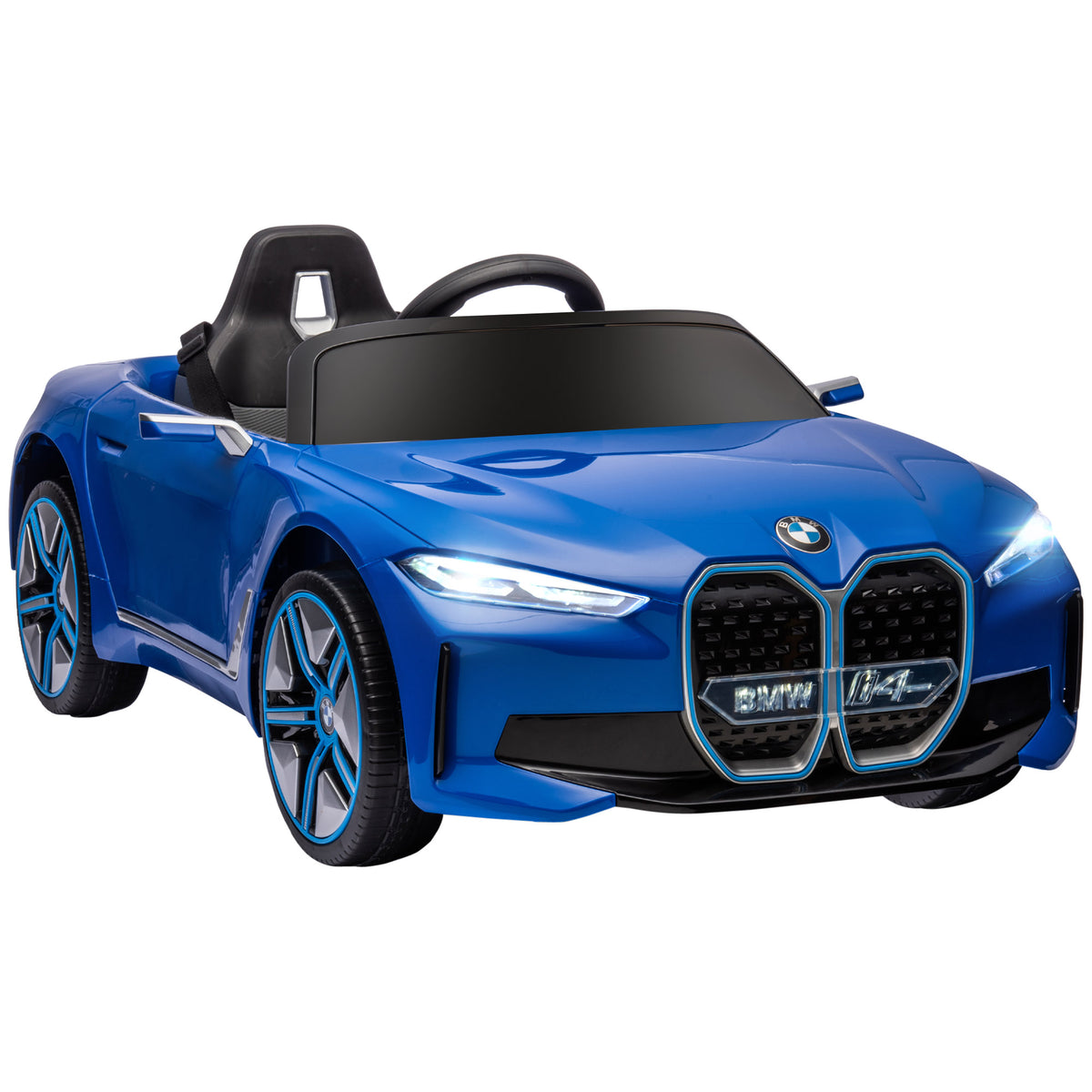Blue BMW i4 kids 12V electric ride-on car