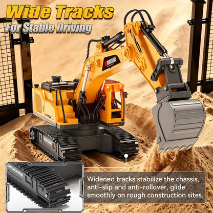 3-in-1 RC Excavator Digger with Water-Mist Smoke Effect