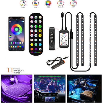 Car Interior Ambient LED Strip Lights – Remote & Music Sync – photo 1