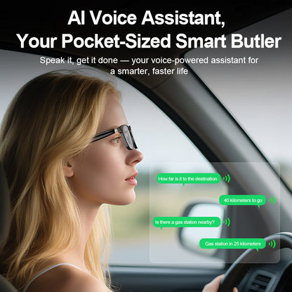 Using the smart glasses’ voice assistant hands-free