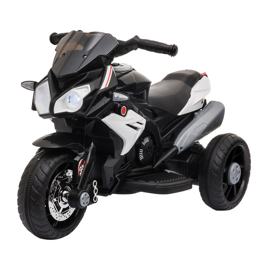 Black kids 3-wheel electric ride-on motorbike