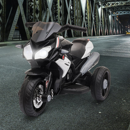 Kids electric ride-on motorbike with headlights on