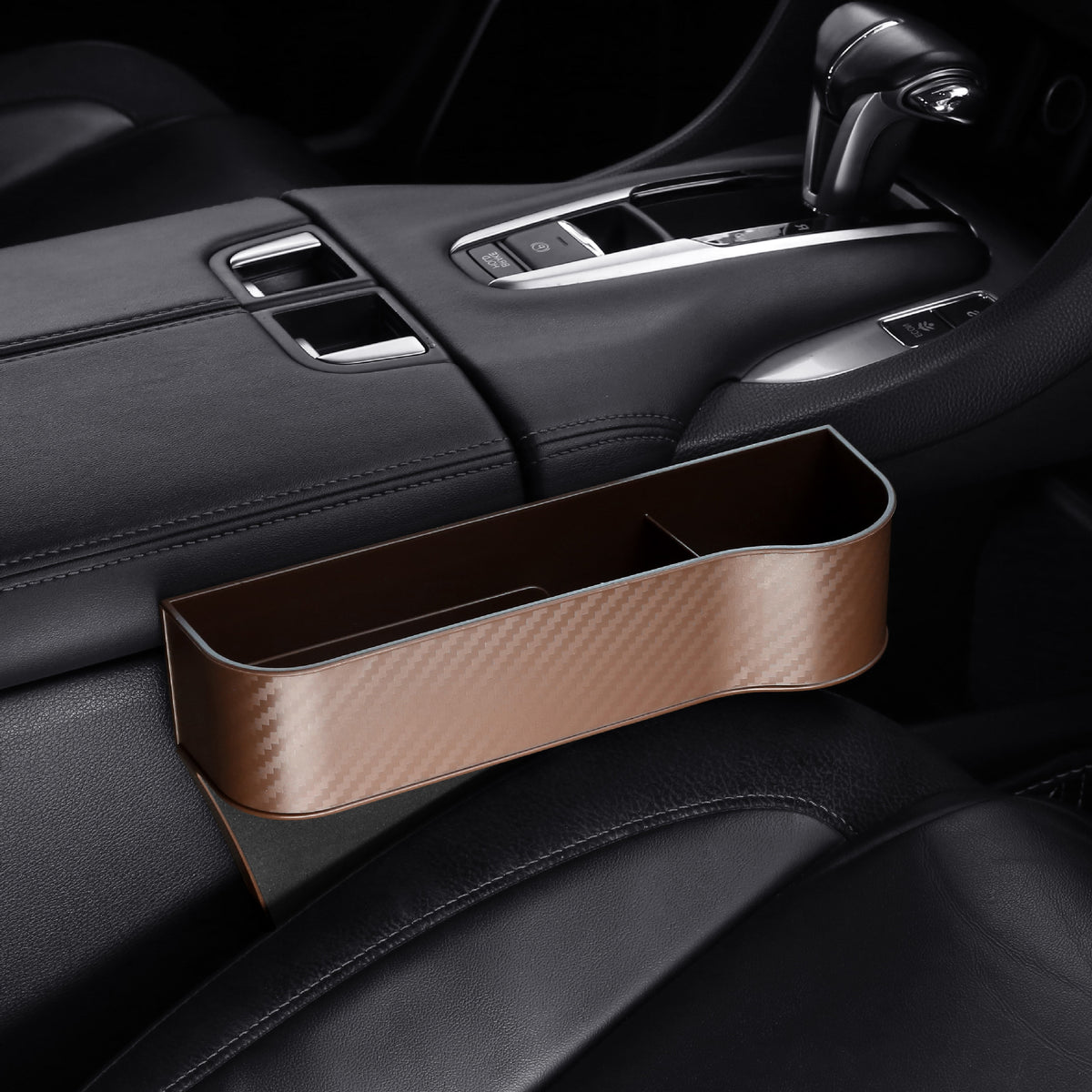 Leather-Look Car Seat Gap Storage Pocket – photo 4