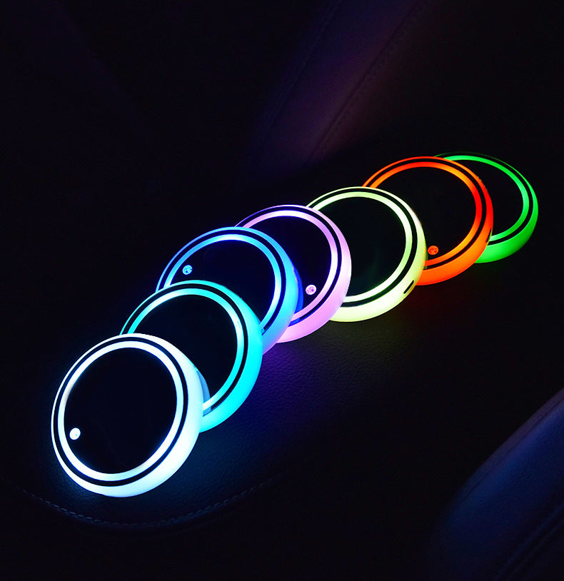 Colour-Changing LED Car Cup Holder Coaster – Single – photo 2