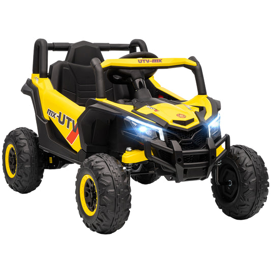 Yellow kids 12V ride-on UTV car